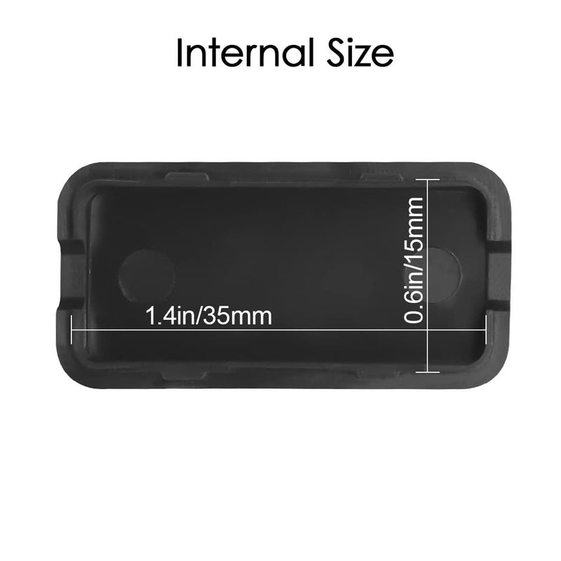 LeMotech 5Pcs ABS Plastic Electrical Project Case Power Junction Box, Project Box Black 1.6 x 0.8 x 0.4 inch (40 x 20 x 11 mm) - Image 3